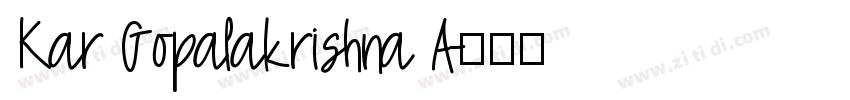 Kar Gopalakrishna A字体转换